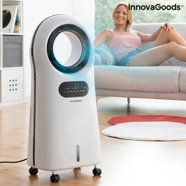 Bladlös, evaporativ luftkonditionering med LED Evareer InnovaGoods