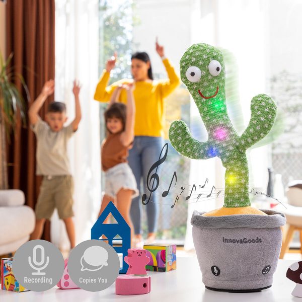 Talande Dansande Kaktus med Musik och LED i flera Färger Pinxi InnovaGoods